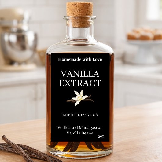 Vanille-Extrakt Moderne benutzerdefinierte Etikett