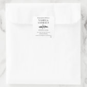 Vanille-Extrakt modernes Etikett Aufkleber V4 (Tasche)