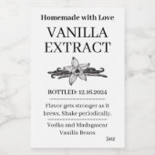 Vanille-Extrakt modernes Etikett Aufkleber V4 (Einzelnes Label)