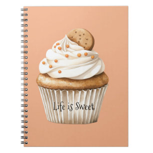 Vanille-Frosting-Cupcake Notizblock