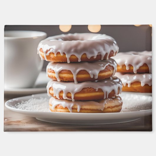 Vanille-Glasur-Donuts-Magnet Magnet (Vorderseite)