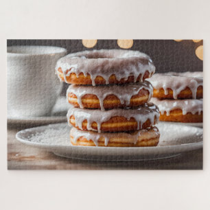Vanille-Glasur-Donuts Puzzle