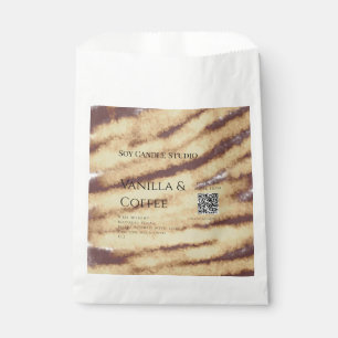 Vanille-Kaffee-Soja-Kerze fügt QR-Geschäftseinladu Geschenktütchen