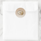 Vanille-Kranz-Klassischer-Rund-Aufkleber Runder Aufkleber (Tasche)