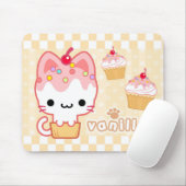Vanille-Kuchen-Miezekatze Mousepad (Mit Mouse)