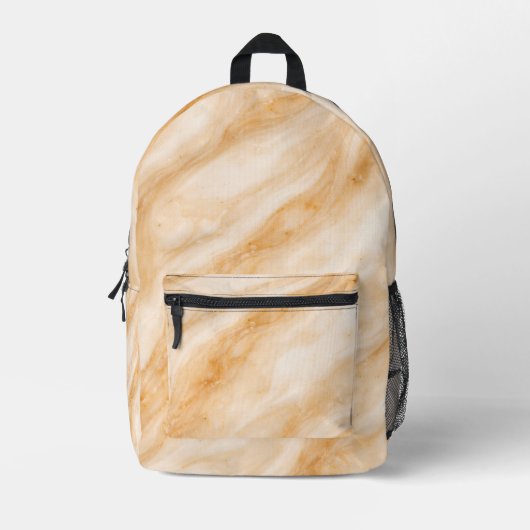 Vanille-Milchshake-Marmor-Textur Bedruckter Rucksack (Vorderseite)