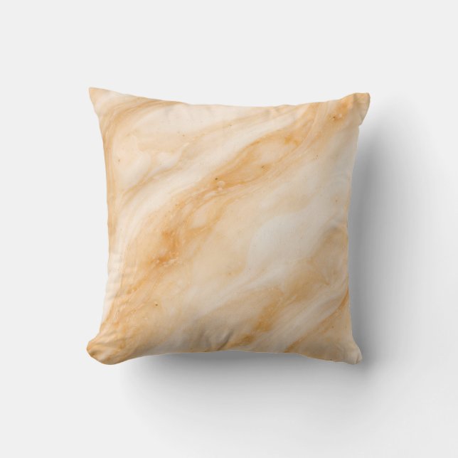 Vanille-Milchshake-Marmor-Textur Kissen (Vorderseite)