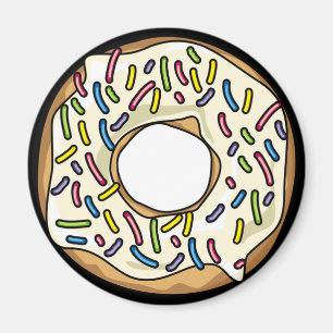 Vanille mit besprüht Krapfen Magnet