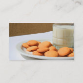 Vanille-Plätzchen und ein Glas der Visitenkarte (Rückseite)