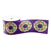 Vanille Regenbogenbänder Ripsband (Spule)