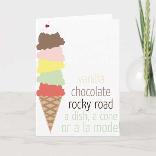 Vanille-Schokolade Karte (Vorderseite)