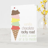 Vanille-Schokolade Karte (Gelbe Blume)