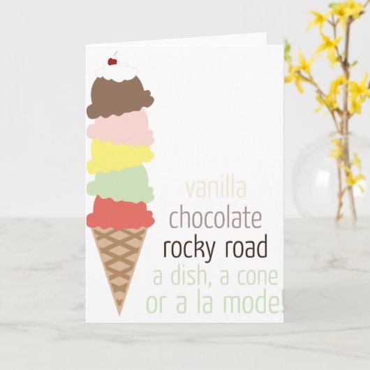 Vanille-Schokolade Karte (Gelbe Blume)