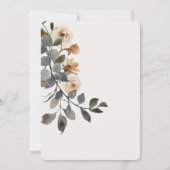 Vanille Weiße Boho Rosen Creme Hochzeit Einladung (Rückseite)