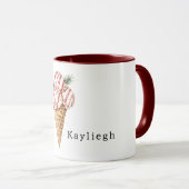Vanilleeis mit roten Beerenstreifen Tasse (VorderseiteRechts)