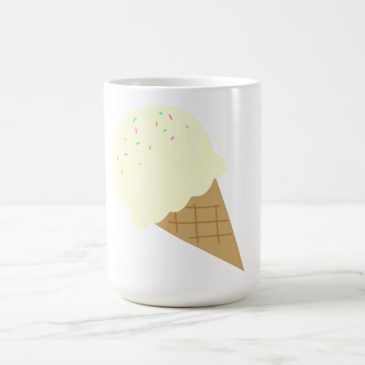 Vanilleeis-Waffelhörnchen Kaffeetasse (Mittel)