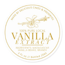 Vanilleextrakt Blume und Bohnen zeichnend gelb