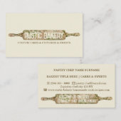 Vanillefresser aus Koch, rustikal, Blumenwalzenbäc Visitenkarte (Vorne/Hinten)