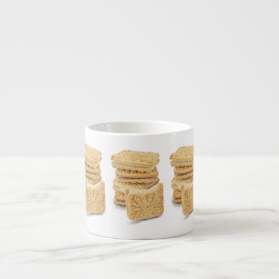 Vanillepudding-Creme-Stapel-Spezialitäts-Tasse Espressotasse