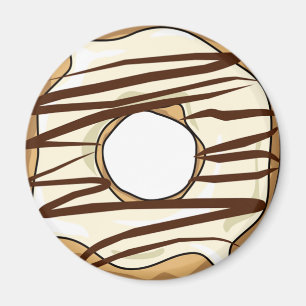 Vanillla mit Schokoladen-Nieselregen-Krapfen Magnet