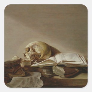 Vanitas 2 quadratischer aufkleber