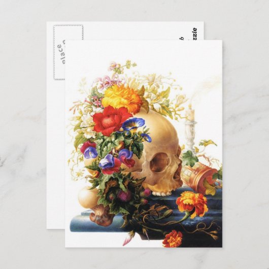 Vanitas Bouquet Postcard Postkarte (Vorne/Hinten)