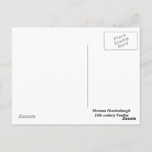 Vanitas Bouquet Postcard Postkarte (Rückseite)