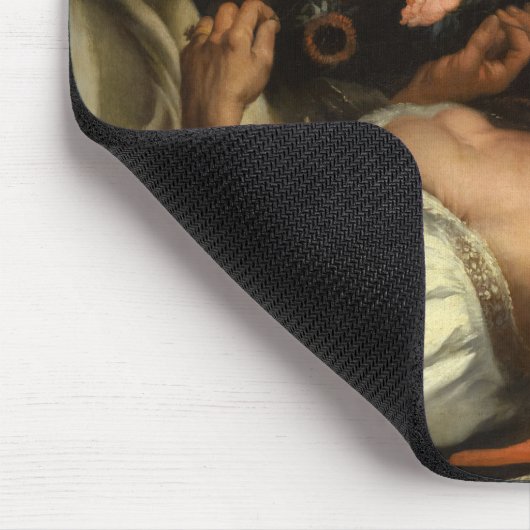 Vanitas, Der alte Coquette von Bernardo Strozzi Mousepad (Ecke)