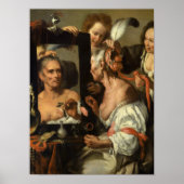 Vanitas, Der alte Coquette von Bernardo Strozzi Poster (Vorne)