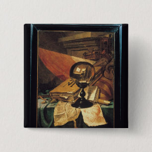 Vanitas mit einem Kristallball Button