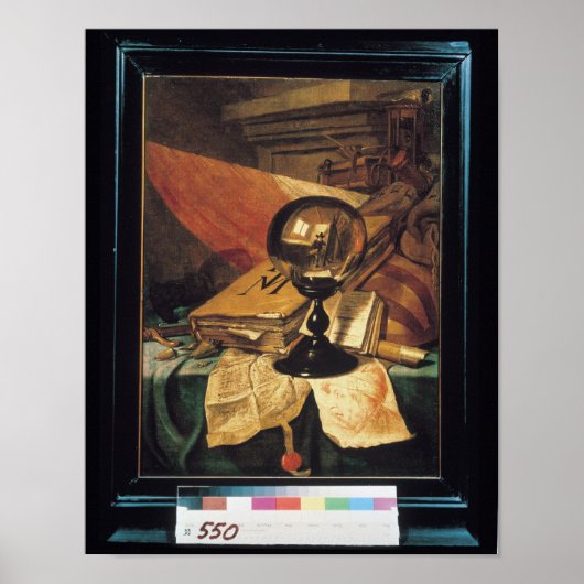 Vanitas mit einem Kristallball Poster (Vorne)