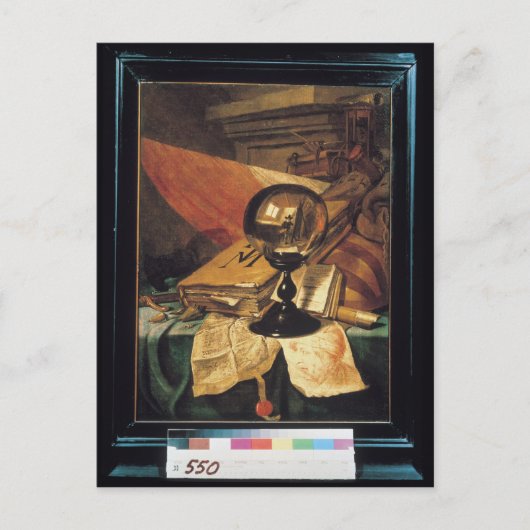 Vanitas mit einem Kristallball Postkarte (Vorderseite)