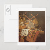 Vanitas (Öl auf Leinwand) Postkarte (Vorne/Hinten)