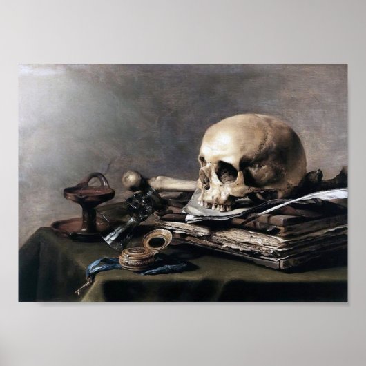 Vanitas, Pieter Claesz Poster (Vorne)