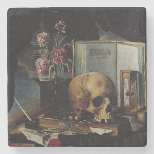 Vanitas Steinuntersetzer (Vorderseite)