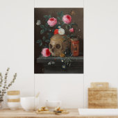 Vanitas Still Life Skull and Rose Art Poster (Küche)