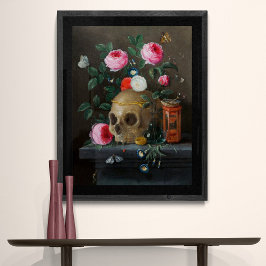 Vanitas Still Life Skull Poster