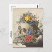Vanitas Still Life von Herman Henstenburgh Postkarte (Vorne/Hinten)