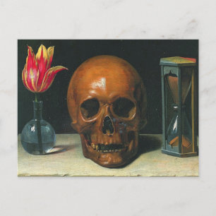 Vanitas-Stillleben 1671 von Philippe De Champaigne Postkarte