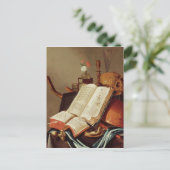 Vanitas Stillleben Postkarte (Stehend Vorderseite)