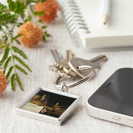 Vanitas Stilllebenehrerbietung Schlüsselanhänger (Seite)