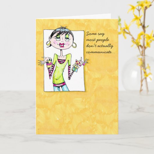 Vanity Birthday oder Freundschaftskarte Karte (Gelbe Blume)