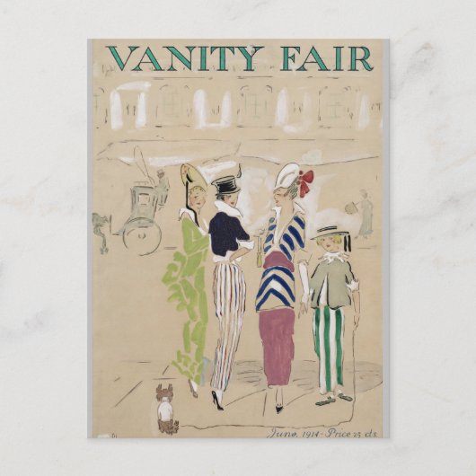 Vanity Fair Vintag Magazine Cover Feiertagspostkarte (Vorderseite)