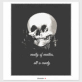 Vanity of Vanities All Is Vanity Ecclesiastes Aufkleber (Blatt)
