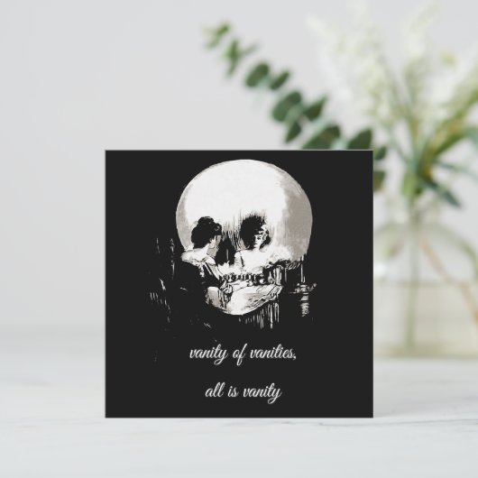 Vanity of Vanities alles ist Vanity Ecclesiastes Einladung (Stehend Vorderseite)