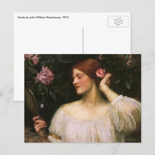 Vanity von John William Waterhouse Postkarte (Vorne/Hinten)