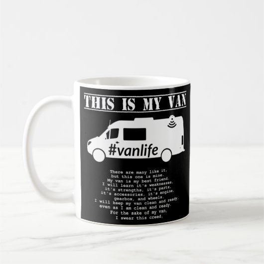 Vanlife Creed - Sprinter G2 Kaffeetasse (Links)