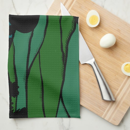 Vanlife in den Bergen Sonnenaufgang Camping Geschirrtuch (Viertel Falte)