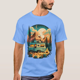 Vanlife-Rückzugsort Vintage-Camping-Vibes-Abenteue T-Shirt