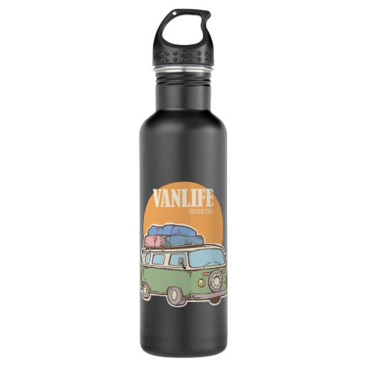 Vanlife Travel Edelstahlflasche (Vorderseite)